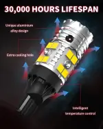 LASFIT 921 LED Bulb Reverse Lights, 912 T15 Back Up Light CANBUS Error Free W16W 906 Reversing Bulb 904 916 6000K Xenon White New Upgrade Design, Plug and Play (Pack of 2) - Image 3