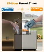 2LB Bread Maker Machine, OSIPOTO 17 in 1 Automatic Stainless Steel Bread Machine, Non-stick, Beginner-Friendly Controls, 15 Hour Timer, Easy to Clean Low Noise, High Success Rate for Homemade Bread - Image 6