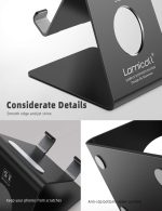 Lamicall Cell Phone Stand, Phone Dock: Cradle, Holder, Stand for Office Desk - Black - Image 3