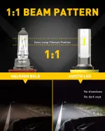 AUXITO H11/H8/H16 LED Fog Light Bulbs or DRL, 6000 Lumens 6500K Cool White Light, 300% Brightness, CSP LED Chips Fog Lamps Replacement for Cars, Play and Plug (Pack of 2) - Image 5