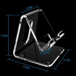 Crpich Acrylic Cell Phone Stand, Portable Clear Phone Stand for Desk, Compatible with Phone16 15 14 13 Pro Max Mini 12 11 Plus SE, Switch, Android Smartphone, Pad, Tablet, Desk Accessories - Image 5