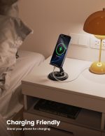 Lamicall Cell Phone Stand for Desk - [360° Rotation] Sturdy Adjustable Desktop Phone Holder, Foldable Mobile Stand, Office Desk Accessories for iPhone 17 16 15 14 Pro Max Air, Galaxy S25, Cellphones - Image 3