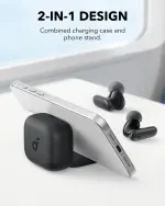 Soundcore P30i by Anker Noise Cancelling Earbuds, Strong and Smart Noise Cancelling, Powerful Bass, 45H Playtime, 2-in-1 Case and Phone Stand, IP54, Wireless Earbuds, Bluetooth 5.4 (Black) - Image 10