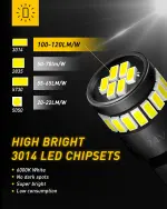 AUXITO 194 LED Light Bulb 6000K White 168 2825 W5W T10 Wedge 24-SMD 3014 Chipsets LED Replacement Light Kit Error Free for Car Interior Dome Map Door License Marker Lights, Pack of 10 - Image 7