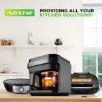 Nutrichef 5.8 Quart Air Fryer | 8-1 Preset Cook Modes | Transparent Fry Bowl for Best Cooking Results | Cook Shrimp, Steak, Fries, Wings, Chicken & More | Precise Temperature Control & Time | Grey - Image 2