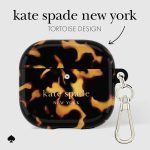 kate spade new york AirPods 4 Protective Case with Keychain Ring - Transparent Tortoise, Compatible with AirPods 4th Generation - Image 7
