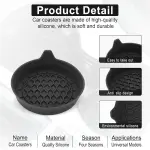 Silicone Car Cup Holder Coaster – 3.15 Inch Diameter, Heat Resistant, Anti-Slip, Easy Clean - Image 5