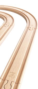 Hape 24 Pcs Wooden Railway Super Expansion Rail Pack| Compatible with Other Wooden Tracks - Image 2