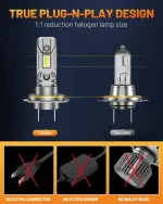 Fahren H7 Light Bulb, 6500K Super Brighter H7 Fog Light Bulb, No Adapter Required 1:1 Mini Size Back Up Light Assemblies, Plug and Play, Long Lifespan, Pack of 2 - Image 5
