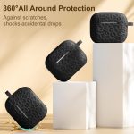 DGege Leopard Engraved for AirPods 4 Case Cover 2024,Soft Silicone Protective Case Compatible with Apple AirPods 4th Generation Case for Women,Cute AirPod 4 Case Accessories with Keychain (Black) - Image 6