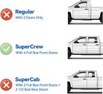 Window Visors Rain Guards for 2015-2025 Ford F150 SuperCrew, Out-Channel Sun Rain Shades Window Vent Deflectors for 2017-2025 F-150 Raptor F250 F350 F450 F550 Super Duty Crew Cab, for Full-Size Cabs - Image 5
