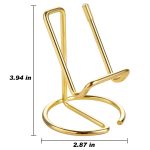 ROPOSY Cell Phone Stand for Desk, Cute Metal Gold Cell Phone Stand Holder Desk Accessories, Compatible with All Mobile Phones, iPhone, iPad - Image 2