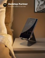 Lamicall Cell Phone Stand, Phone Dock: Cradle, Holder, Stand for Office Desk - Black - Image 5