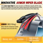 AUTOBOO 26" and 16" Windshield Wipers Blades (Pack Of 2),OEM Quality Premium All-Seasons Wiper blades,Stable and Quiet Armor wiper blades - Image 8