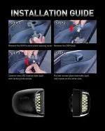 LESAUCE Full LED License Plate Light Tag Lamp Assembly Replacement for Chevy Silverado 1500 2500 3500 Suburban Tahoe GMC Sierra Yukon XL for Escalade, 6000K White, Pack of 2 - Image 2