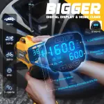Tire Inflator Air Compressor Compatible with Dewalt 20V Max Battery, LIVOWALNY 160 PSI Cordless Portable Electric Air Pump 2025 Bigger LCD Digital Pressure Gauge for Car, Bike, Sport Ball (No Battery) - Image 3