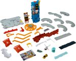 Matchbox Toy Vehicles & Playset, Transportation Center with 5 Levels, Kid& Car-Activated Features, Includes 1:64 Scale Taxi, Boat & Helicopter & Food Vendor Accessory - Image 3
