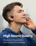 SHOKZ OpenMove - Open-Ear Bluetooth Sport Headphones, Bone Conduction Wireless Earphones, Sweatproof for Running and Workouts, with Sticker Pack, Grey - Image 4
