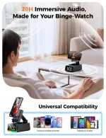 Bluetooth Speaker White Elephant Gifts:Induction Cell Phone Stand HD Sound Gift for Men Women Adults Birthday Christmas Secret Santa,Kitchen Gadget Mom Wife Dad Husband Teen Stocking Stuffers(Black) - Image 6