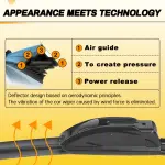 AUTOBOO 26" and 16" Windshield Wipers Blades (Pack Of 2),OEM Quality Premium All-Seasons Wiper blades,Stable and Quiet Armor wiper blades - Image 6