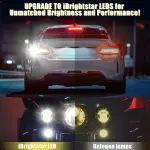 iBrightstar 3157 LED Bulb White, 4157 3156 LED Reverse Light Bulbs Super Bright for Tail Brake Lights Backup Lights Turn Signal Lights, 2 Pack - Image 6