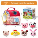 Vanvimen Baby Girl Toys 6-12 Months, Surprise Barn with 12 PCS Stuffed Farm Animals, Montessori Sensory Developmental Learning Toys for 6-12 Months, Ideals 6 7 8 9 Month Old Baby Boy Girl Gifts Toy - Image 2