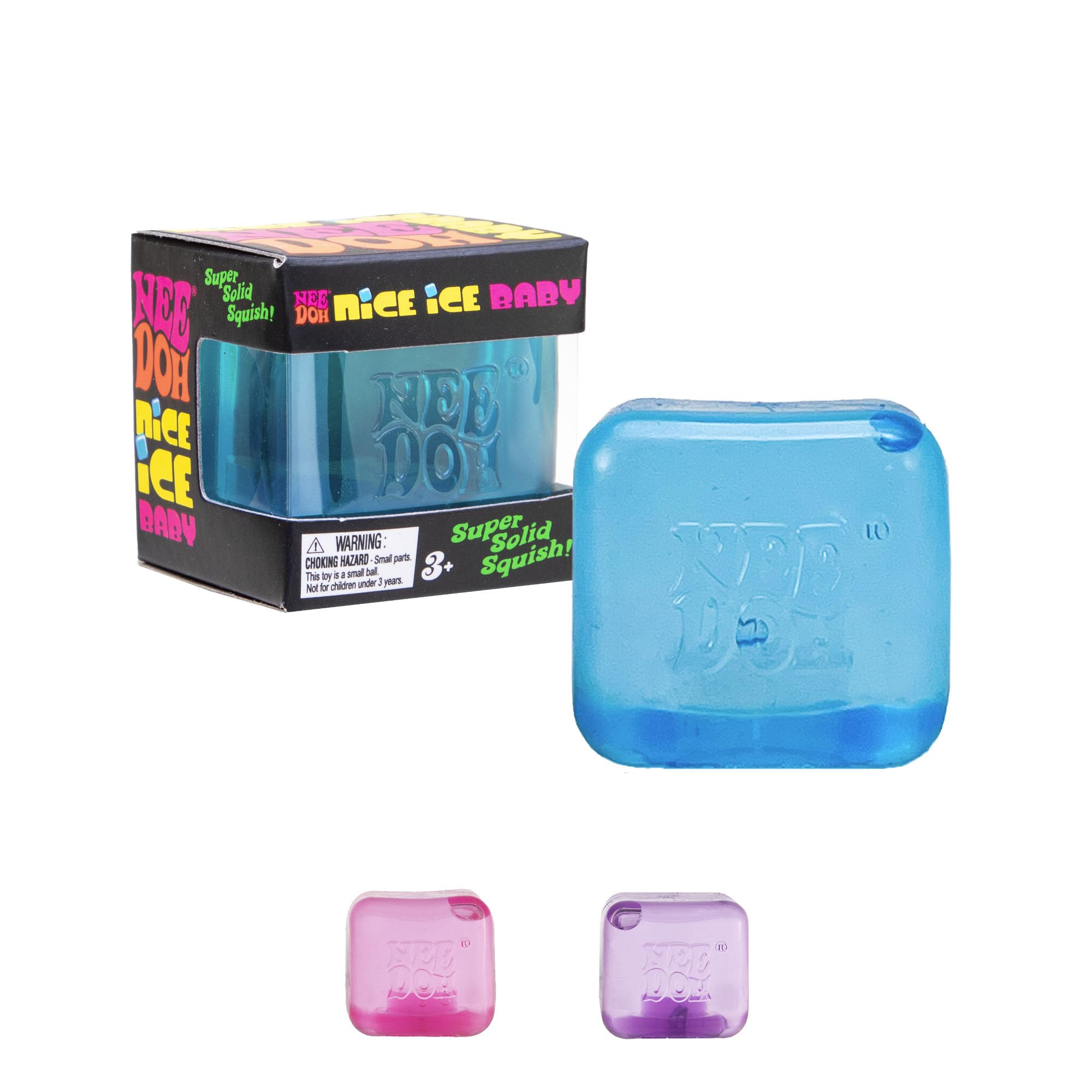 717FM41-pPL Schylling NeeDoh Nice Ice Baby - Sensory Squeeze Toy - Super Solid Squish - 1.25" Wide - Color May Vary (Pack of 1) - Image 1