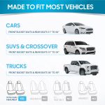 BDK PolyPro Car Seat Covers Full Set in Charcoal on Black – Front and Rear Split Bench for Cars, Easy to Install Cover Set, Accessories Auto Trucks Van SUV - Image 5