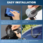 BRDRC Pocket 3 Suction Cup Mount, Car Windshield Window Dash Holder Kit with Expansion Adapter for Insta360 X4 X5 X3 Go 3S for GoPro Max Mini Hero 13 12 11 10 9 Pocket 3 2 Action 5 Pro 4 Accessories - Image 2