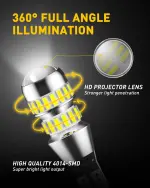 AUXITO 912 921 LED Bulbs for Backup Reverse Light Bulbs, 42-SMD 400% Brighter, 6000K White, Non-polarity 906 W16W T15 921 LED Bulb Direct Back Up Parking Light Replacement Lamp, Pack of 2 - Image 7