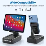 Cell Phone Stand with Bluetooth Speaker – HD Stereo Sound, Anti-Slip Base, Foldable Adjustable Desktop Holder - Image 5
