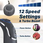 Mueller Multistick 5-in-1 Immersion Blender Handheld,12 Speed Hand Mixer-Turbo Boost,Heaviest Duty Copper Motor,Titanium reinforced Blades Hand Blender,Milk Frother Wand,Whisk,Beaker,Chopper,Grey - Image 4