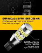 AUXITO 912 921 LED Bulbs for Backup Reverse Light Bulbs, 42-SMD 400% Brighter, 6000K White, Non-polarity 906 W16W T15 921 LED Bulb Direct Back Up Parking Light Replacement Lamp, Pack of 2 - Image 5