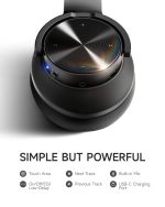 Picun B8 Bluetooth Headphones, 120H Playtime Headphone Wireless Bluetooth with 3 EQ Modes, Low Latency, Hands-Free Calls, Over Ear Headphones for Travel Home Office Cellphone PC Black - Image 3