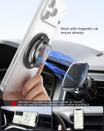 SUPERONE Magnetic Ring Holder for MagSafe Dual-Side Magnetics, Removable Gym Phone Grip with Kickstand for iPhone 17/16/15/14/13/12/ Series MagSafe Case All Phones Compatible with Magnetic Car Mount - Image 8