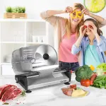 OSTBA Meat Slicer Electric Deli Food Slicer with Child Lock Protection, Removable 7.5’’ Stainless Steel Blade and Food Carriage, Adjustable Thickness Food Slicer Machine for Meat, Cheese, Bread(150W) - Image 3