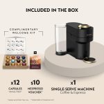 Nespresso Festive Vertuo Pop+ Coffee and Espresso Maker by Breville, Matte Black Gold - Image 8