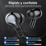 Wireless Earbuds, Bluetooth 5.4 Headphones HiFi Stereo, Bluetooth Earbuds with ENC Noise Cancelling Mic, IP7 Waterproof in Ear Earphones, 48H, LED Display Ear buds for Pad Phones Workout Sports, Black - Image 5