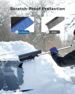 helloleiboo 2025 Extra Long 55.7" Ice Scrapers for Car Windshield Multi-Functional Detachable Car Ice Scraper with Foam Grip and 270° Pivoting Brush Head Snow Brush for SUV Truck Auto (Blue) - Image 9