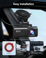 REDTIGER 4K Dash Cam Front Rear, STARVIS 2 Sensor, Free Card Included, 5.8GHz WiFi-20MB/s Fast Download, Dash Camera for Cars with GPS, WDR Night Vision, 170°Wide Angle, 24H Parking Mode(F7NP) - Image 3