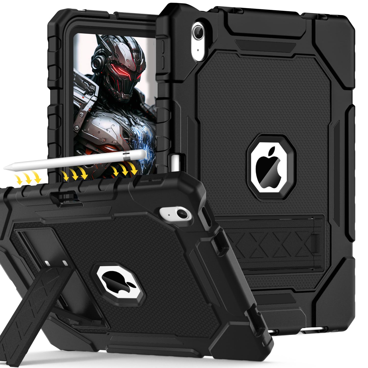 71FxBfzOFhL Heavy Duty iPad Case – 11th & 10th Gen, Military Grade, Pencil Holder - Image 1