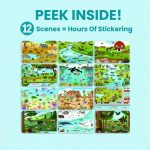 Cupkin Animal Sticker Book Activity for Kids, Toddler Airplane Travel Essentials, 500+ Habitat Stickers for Kids + 12 Scenes + 12 Coloring Book Pages, Animal Lover Gift, Childrens Crafts for Ages 2-8 - Image 3
