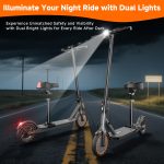 Electric Scooter with Seat, Folding E Scooter for Adults, 350W Motor, 8.5" Solid Tires, 19 MPH, 21 Mile Range, Lightweight Portable Teens Commuter Sit Down Escooter with APP, Dual Brake - Image 3
