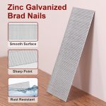 DEWBIN 18 Gauge Brad Nails, 1000 Counts 2-inch 18 GA Brad Nails, Galvanized Nails for Nail Gun, Finishing Nail Gun Nails for Pneumatic, Electric Brad Nailer Gun - Image 5