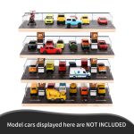 Saichotoy Display Case for Hot Wheels & Matchbox, 1/64 Scale Diecast Toy Car Storage, Parking Garage Diorama - Freestanding Storage with 4 Levels 24 Spots Maximum 40 Cars - Image 4