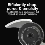 Proctor Silex Durable Electric Vegetable Chopper & Mini Food Processor for Chopping, Puree & Emulsify, 1.5 Cup, Black - Image 7