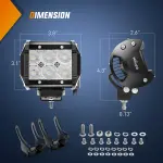 Nilight Led Pods 2Pcs 18W 1260LM Flood Off Road Lights Super Bright Driving Work Fog Lamps for Trucks Pickup Golf Cart SUV ATV UTV 4x4 Van Camper Boat - Image 7