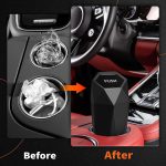 HOTOR Car Trash Can with Lid - 2 Pack, Car Accessories for Interior, Leakproof Vehicle Garbage Can with 30 Attached Trash Bags, Multipurpose Organizers and Storage for Home, Office, Black - Image 6