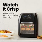 CHEFMAN Multifunctional Digital Air Fryer+ Rotisserie, Dehydrator, Convection Oven, 17 Touch Screen Presets Fry, Roast, Dehydrate, Bake, XL 10L Family Size, Auto Shutoff, Large Easy-View Window, Black - Image 4
