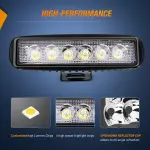Nilight LED Light Bar 2PCS 18W 6Inch Flood LED Pods Offroad Fog Light Waterproof for Boat SUV ATV 4WD Car Truck Golf Cart 12V 24V,2 Years Warranty - Image 7